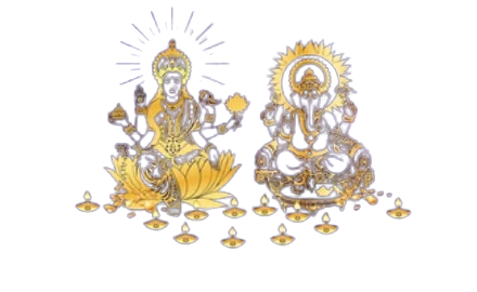 Image of Lord Ganesha and Goddess Lakshmi